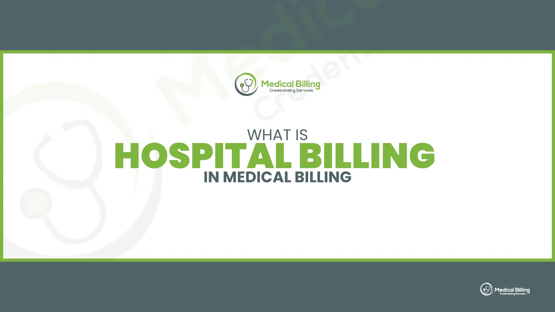 Hospital Billing In Medical Billing