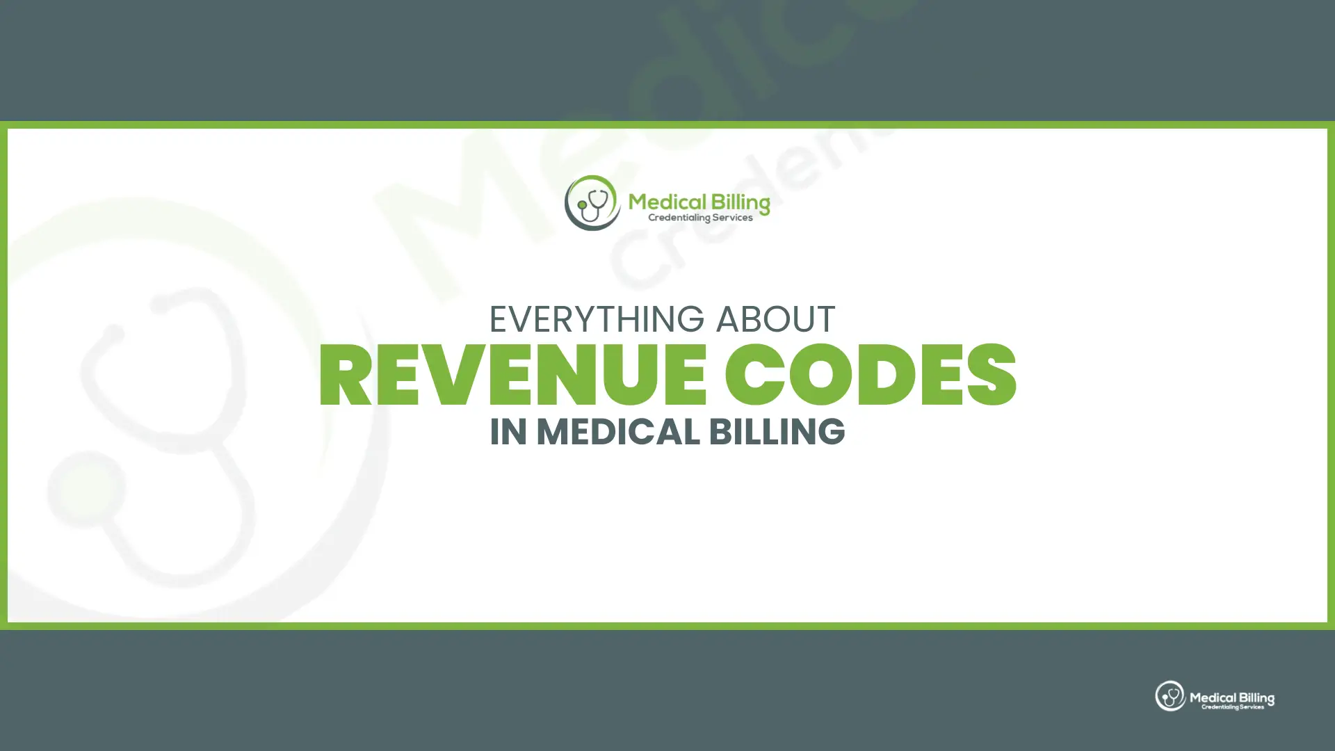 what are revenue codes in medical billing