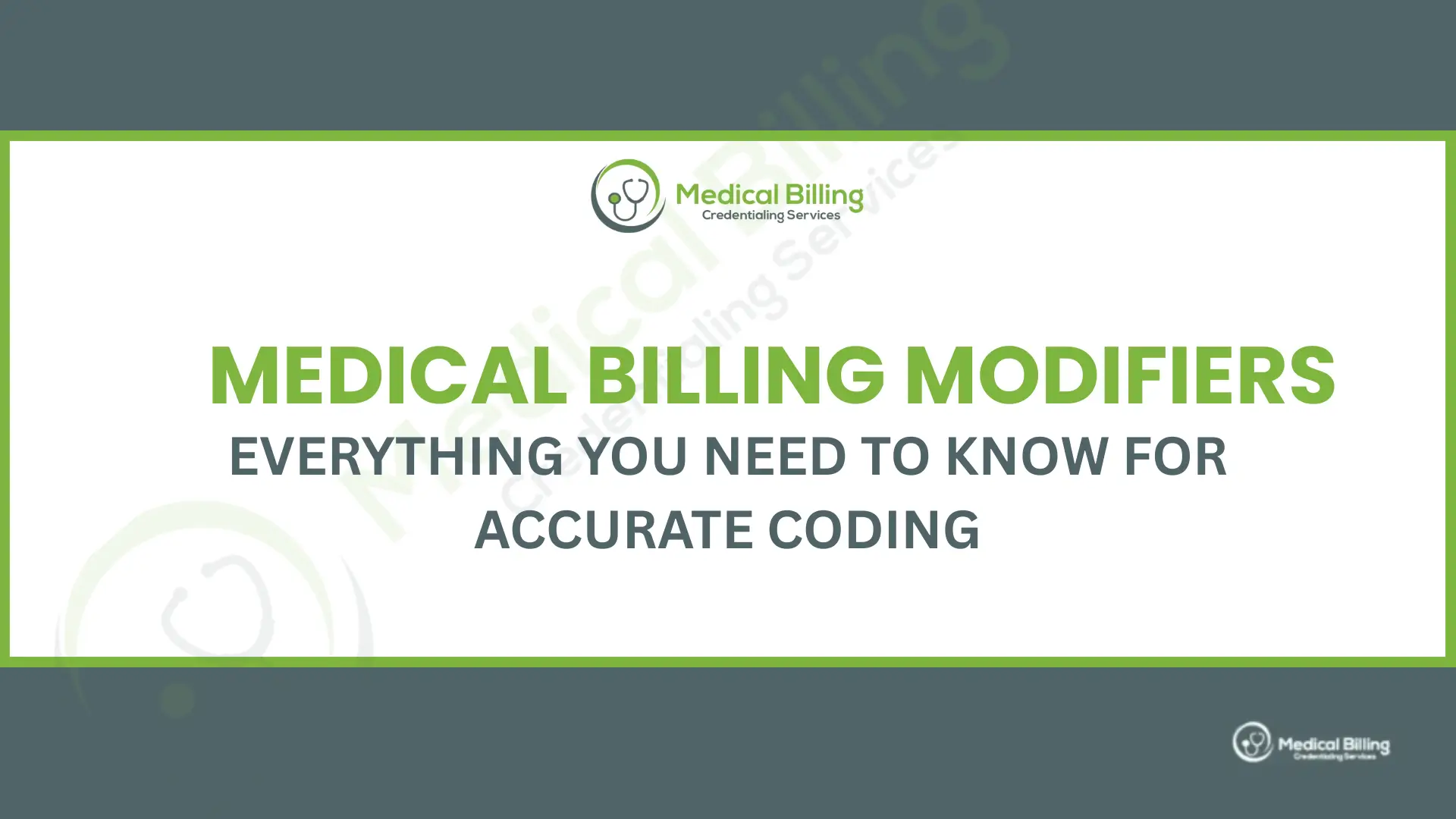 Medical Billing Modifiers