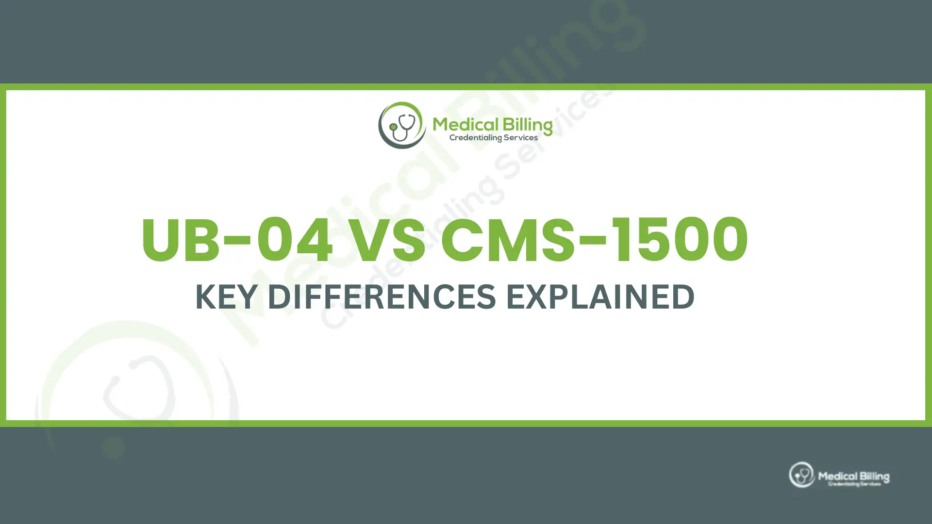 UB-04 vs CMS-1500