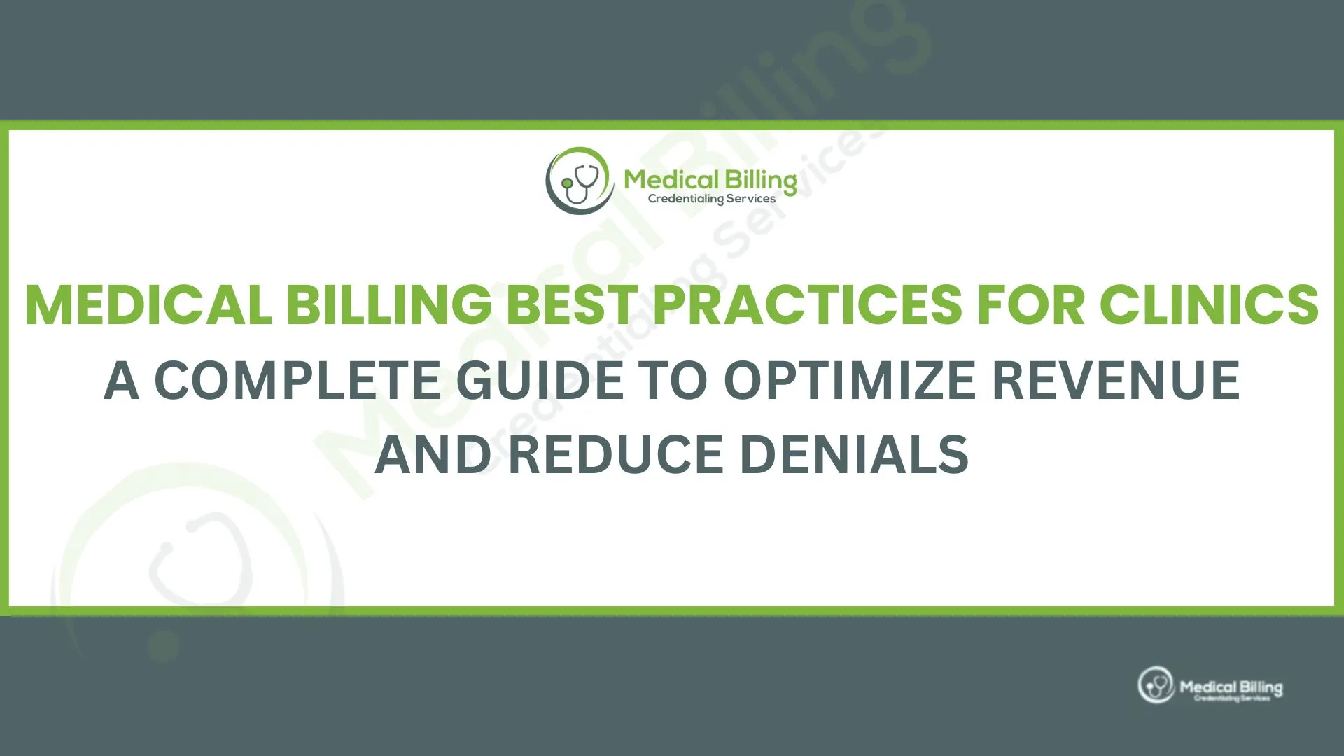 Medical Billing Best Practices for Clinics