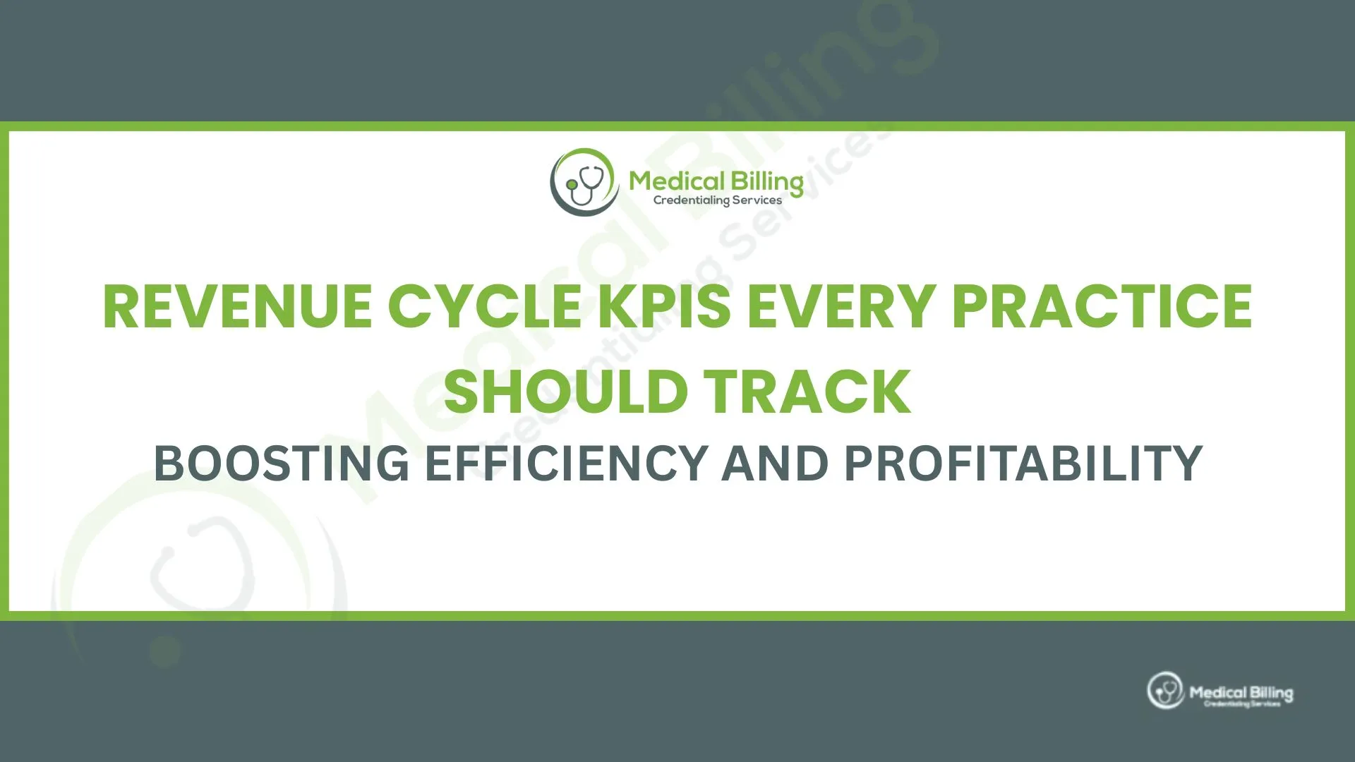 Revenue Cycle KPIs Every Practice Should Track